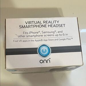 onn Virtual Reality Smartphone Headset for iPhone Screens up to 6in Black